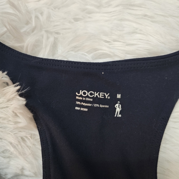 Jockey Women's Classic Navy Blue Crop Top Bra Padded Size M - Picture 2 of 9